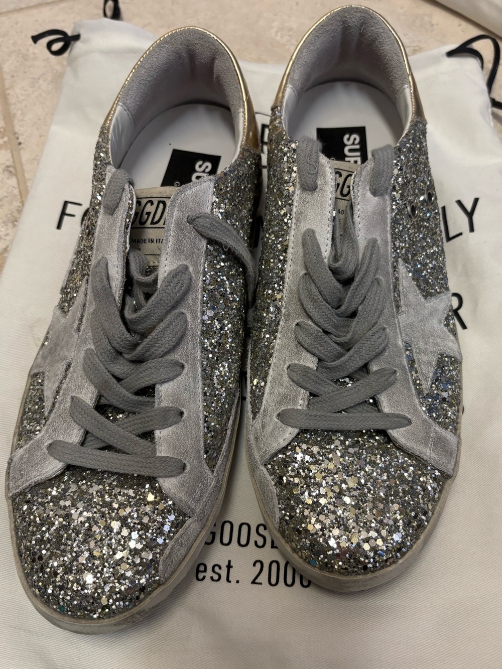 Women’s Golden Goose Super-Star Low Top Sneakers - Picture 4 of 11